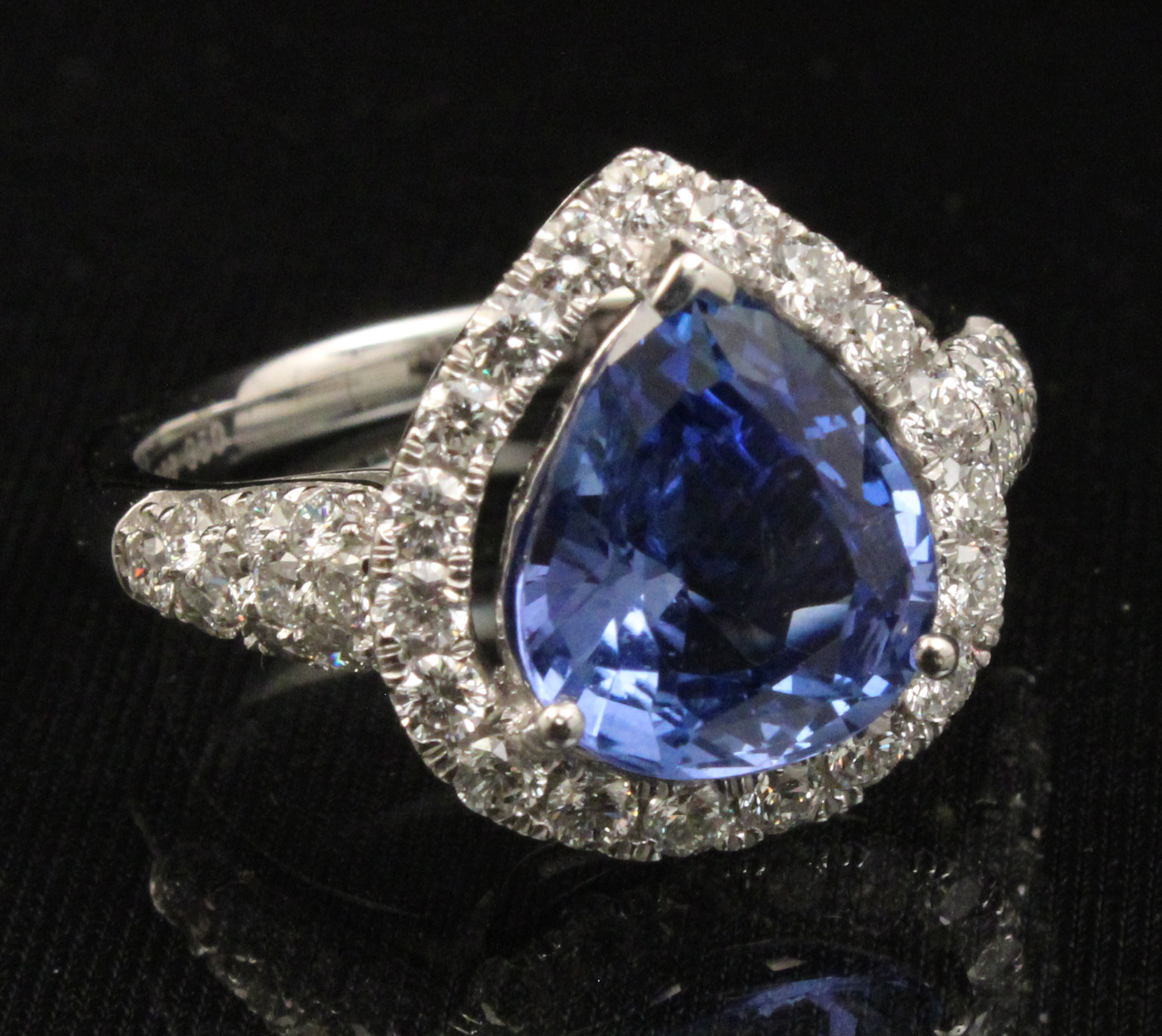 PLATINUM LADIES BLUE SAPPHIRE AND