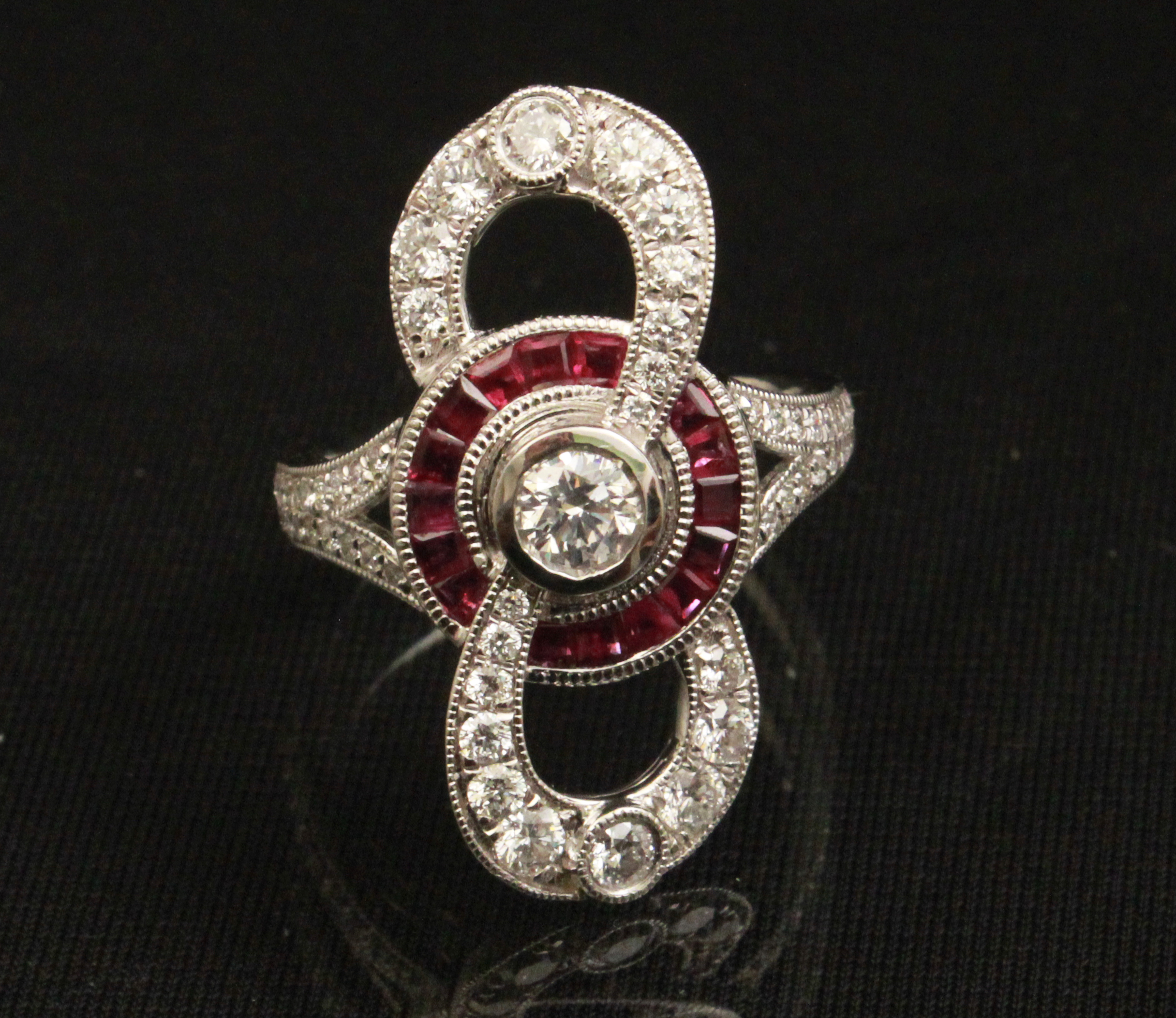 PLATINUM LADY'S DIAMOND AND RUBY
