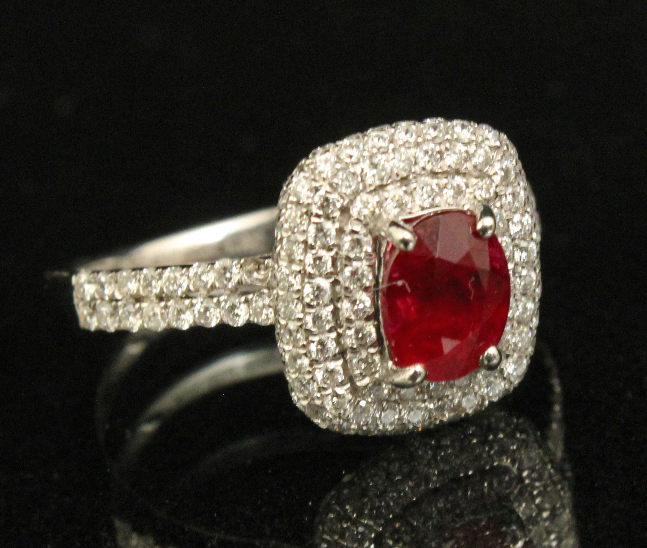 PLATINUM LADY'S RUBY AND DIAMOND
