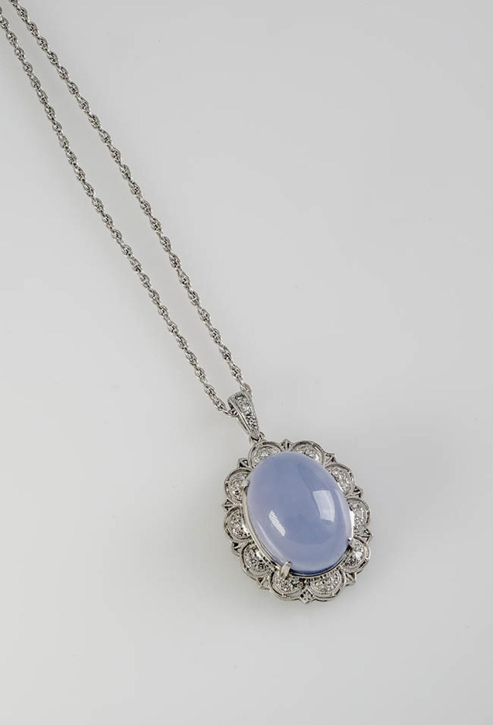 PLATINUM, LAVENDER JADE AND DIAMOND