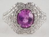 PLATINUM NATURAL SAPPHIRE & DI