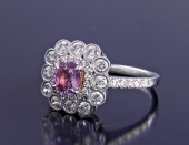 PLATINUM, PINK SAPPHIRE AND DI