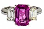 PLATINUM, PINK SAPPHIRE, & DIA