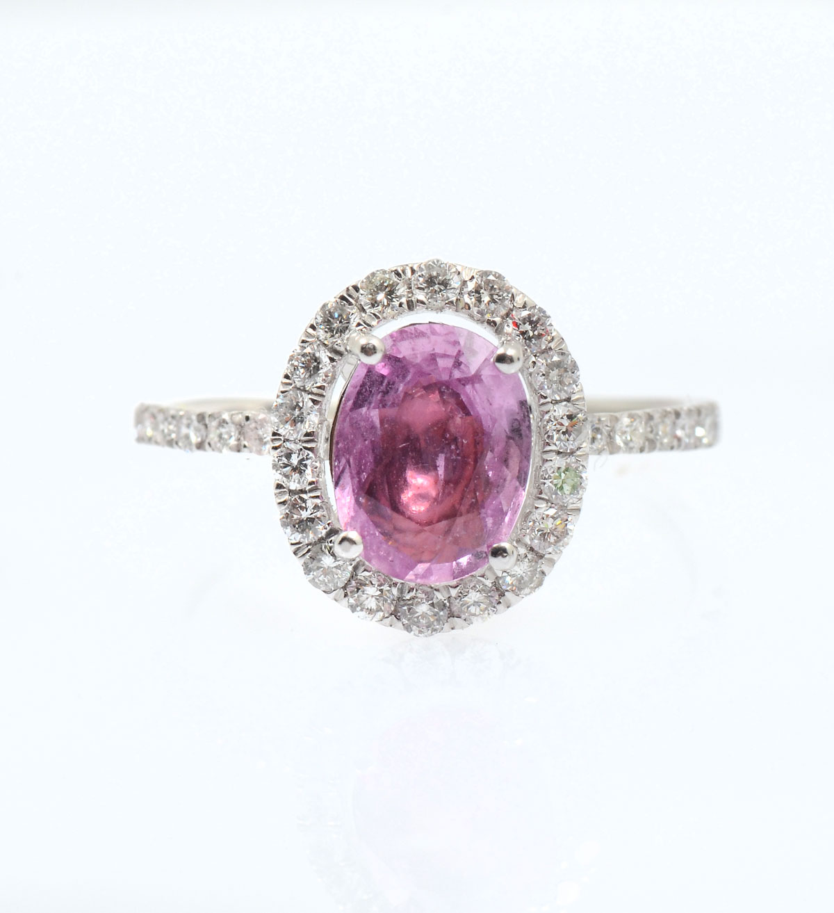 PLATINUM & PINK SAPPHIRE RING