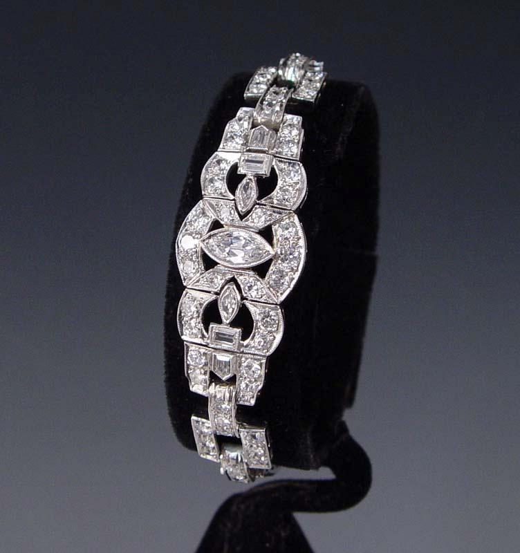 PLATINUM RETRO DECO DIAMOND BELLY