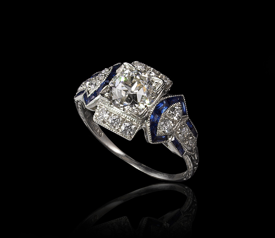 PLATINUM REVIVAL DIAMOND & SAPPHIRE