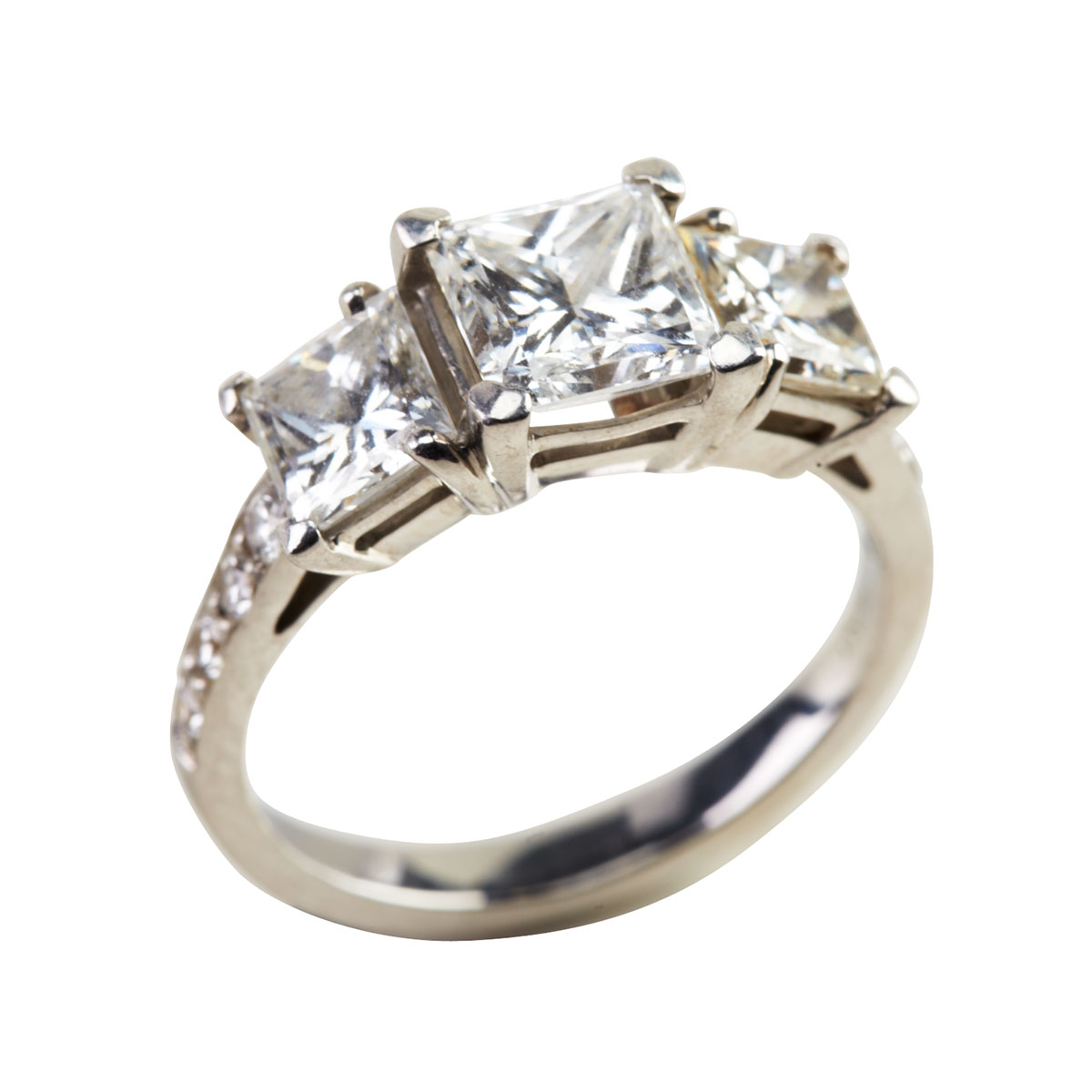 Platinum Ring    set with a