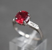 PLATINUM, RUBELLITE TOURMALINE