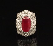 PLATINUM RUBY AND DIAMOND LADY