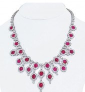 PLATINUM RUBY & DIAMOND COLLAR