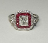 PLATINUM RUBY & DIAMOND LADY'S