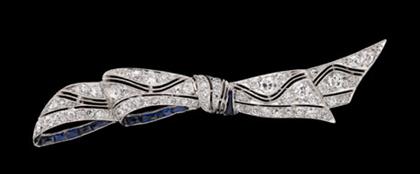 Platinum, sapphire and diamond