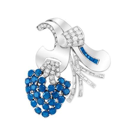 Platinum, Sapphire and Diamond Clip
