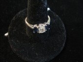 Platinum, sapphire and diamond