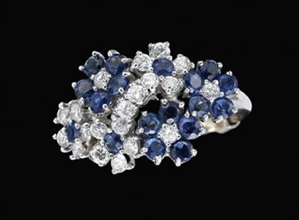 Platinum, sapphire and diamond