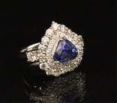 PLATINUM SAPPHIRE AND DIAMOND