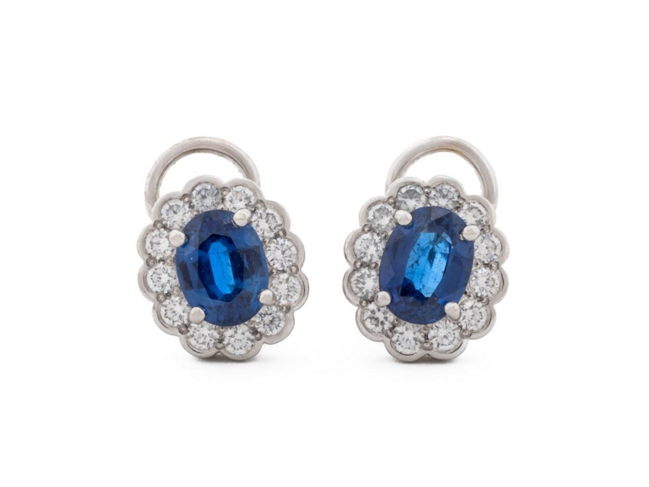 PLATINUM SAPPHIRE DIAMOND CLIP
