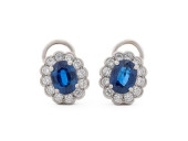PLATINUM SAPPHIRE DIAMOND CLIP