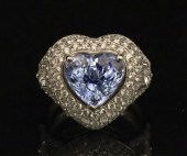 PLATINUM SAPPHIRE & DIAMOND RI
