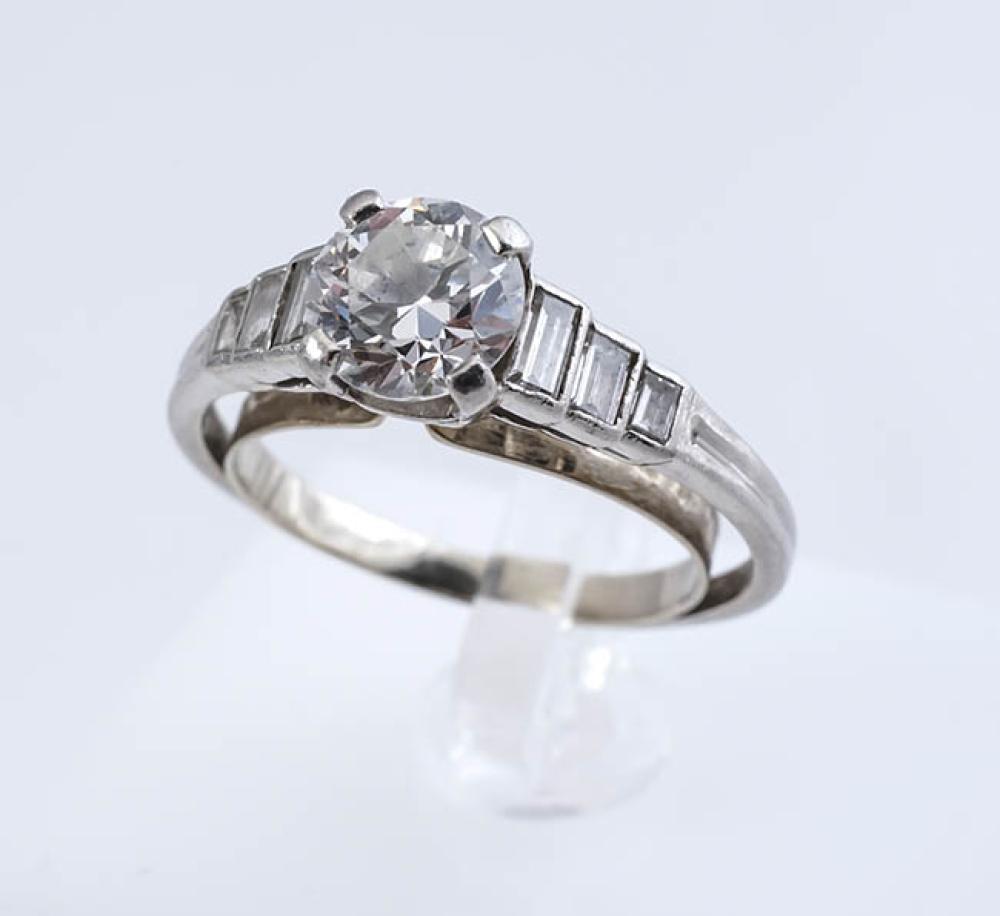 PLATINUM SOLITAIRE DIAMOND RING,