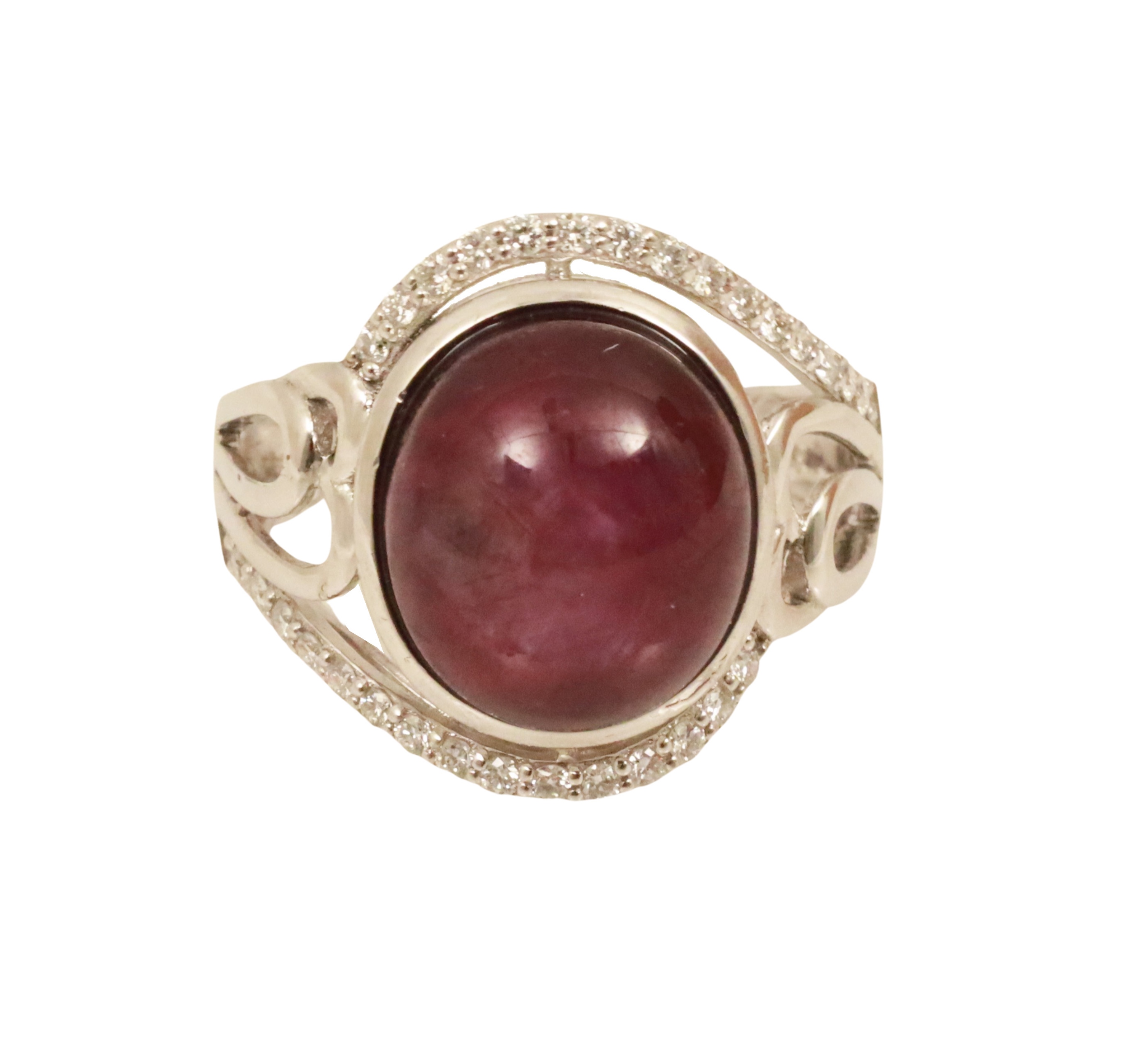 PLATINUM STAR RUBY & DIAMOND RING