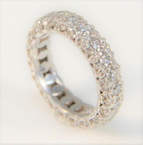 PLATINUM TACORI BAND ENCRUSTED WITH
