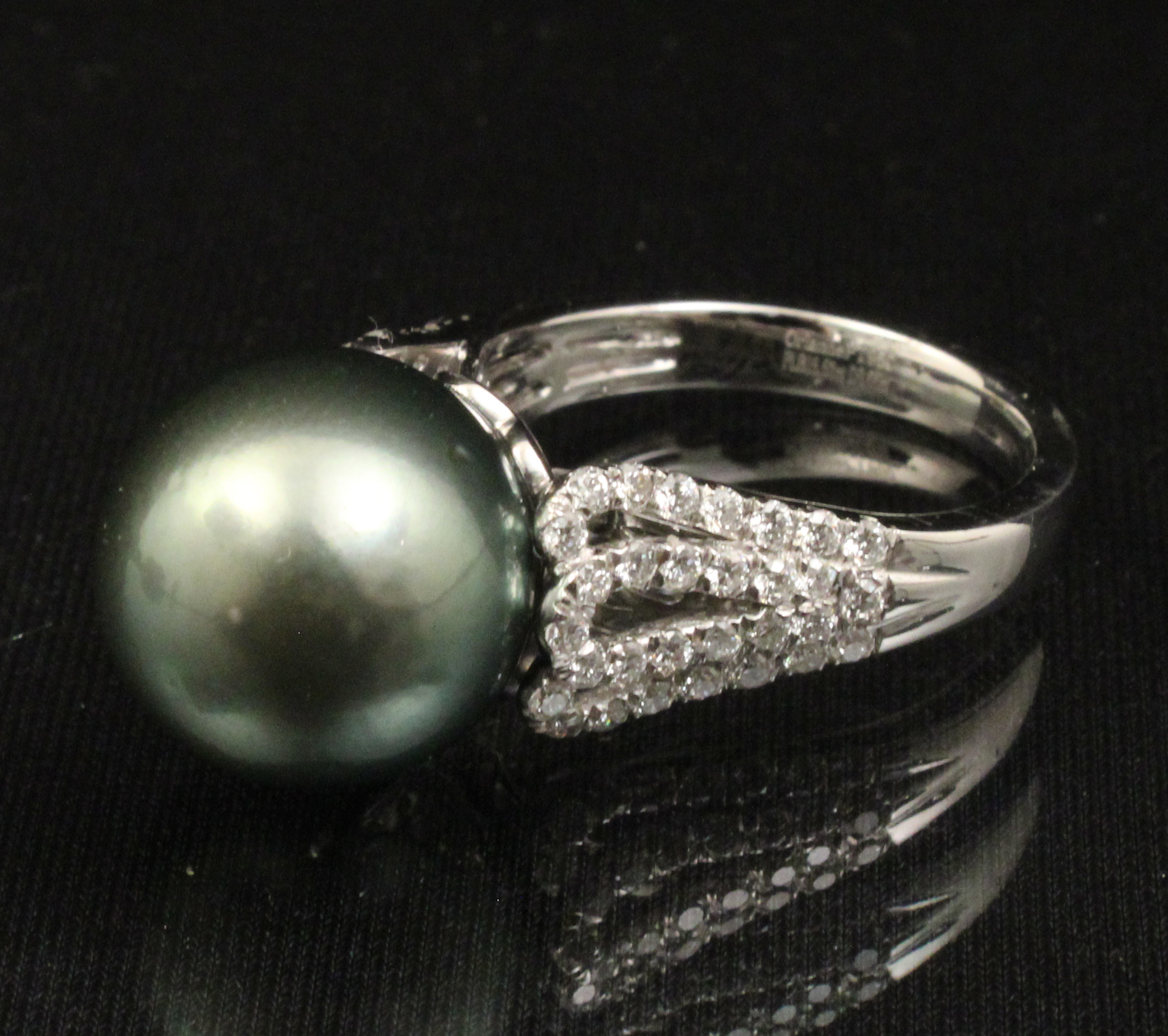 PLATINUM TAHITIAN PEARL AND DIAMOND