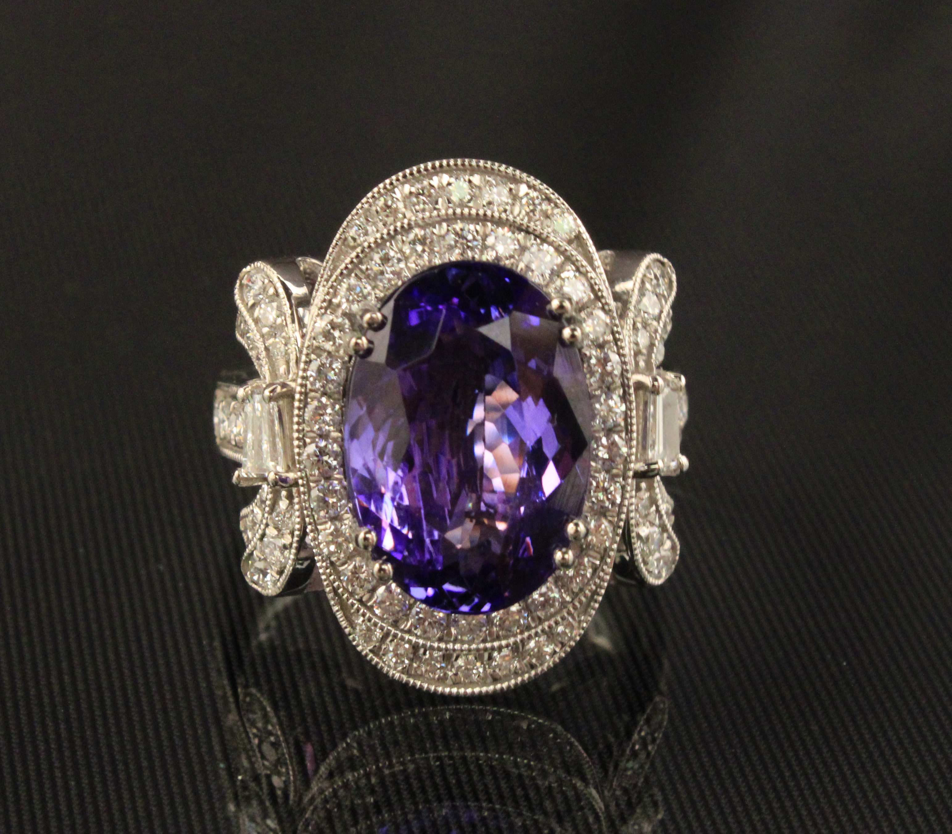 PLATINUM TANZANITE AND DIAMOND