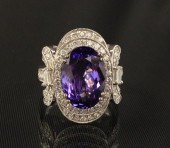 PLATINUM TANZANITE AND DIAMOND