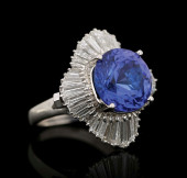 PLATINUM TANZANITE AND DIAMOND