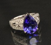 PLATINUM TANZANITE AND DIAMOND