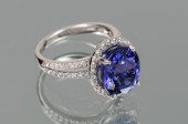 PLATINUM TANZANITE AND DIAMOND