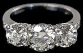Platinum Three Stone Diamond R