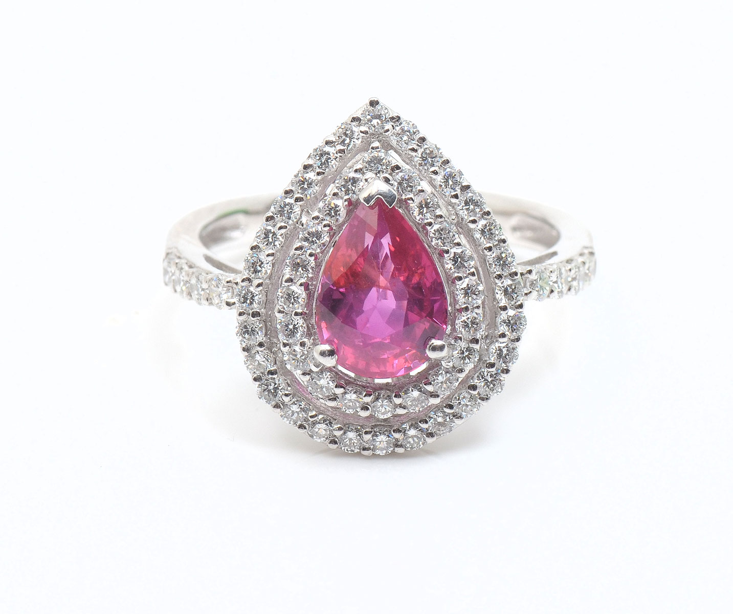 PLATINUM UNHEATED RUBY & DIAMOND