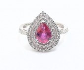 PLATINUM UNHEATED RUBY & DIAMO