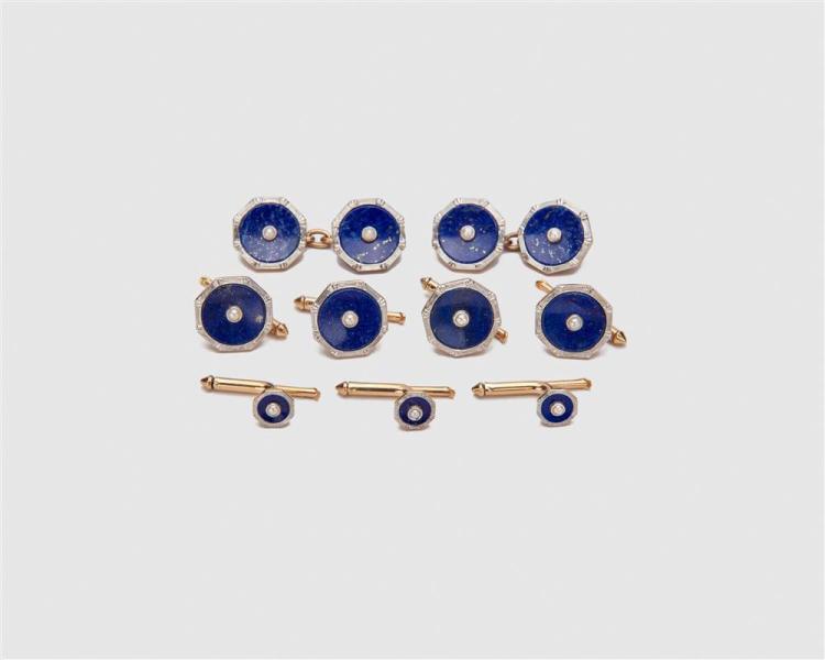 PLATINUM, YELLOW GOLD, LAPIS, AND