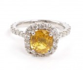 PLATINUM YELLOW SAPPHIRE & DIA
