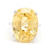 PLATINUM YELLOW SAPPHIRE RINGL