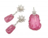 PLATINUM/18K GOLD, ROSE QUARTZ