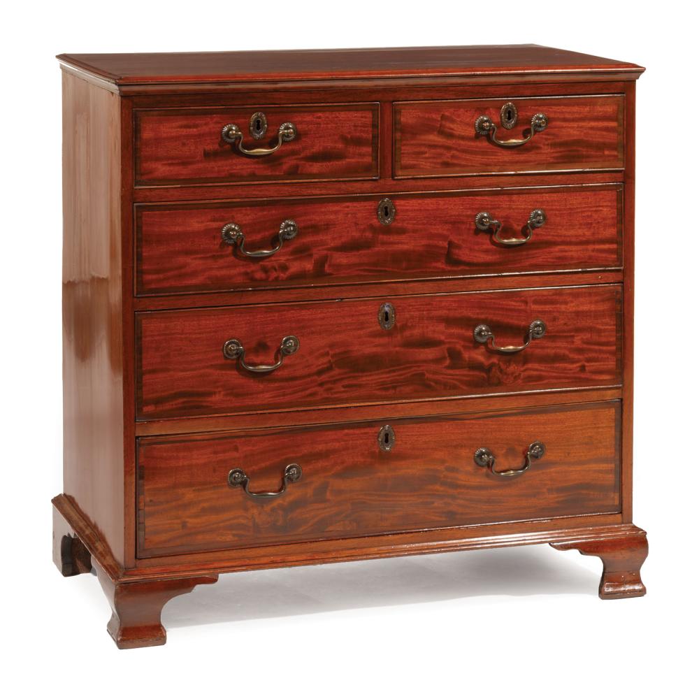 PLUM PUDDING MAHOGANY CHEST OF