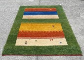 PLUSH GREEN GABBEH CARPET: Dec