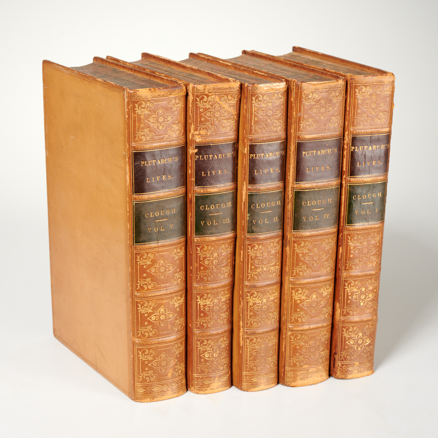 PLUTARCH'S LIVES, (5) VOLS, 1859,