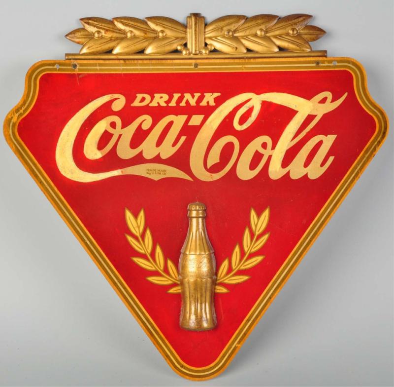 Plywood Coca-Cola Sign.  1930s.