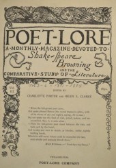 Poet-Lore 1891-1894Titled ''Po