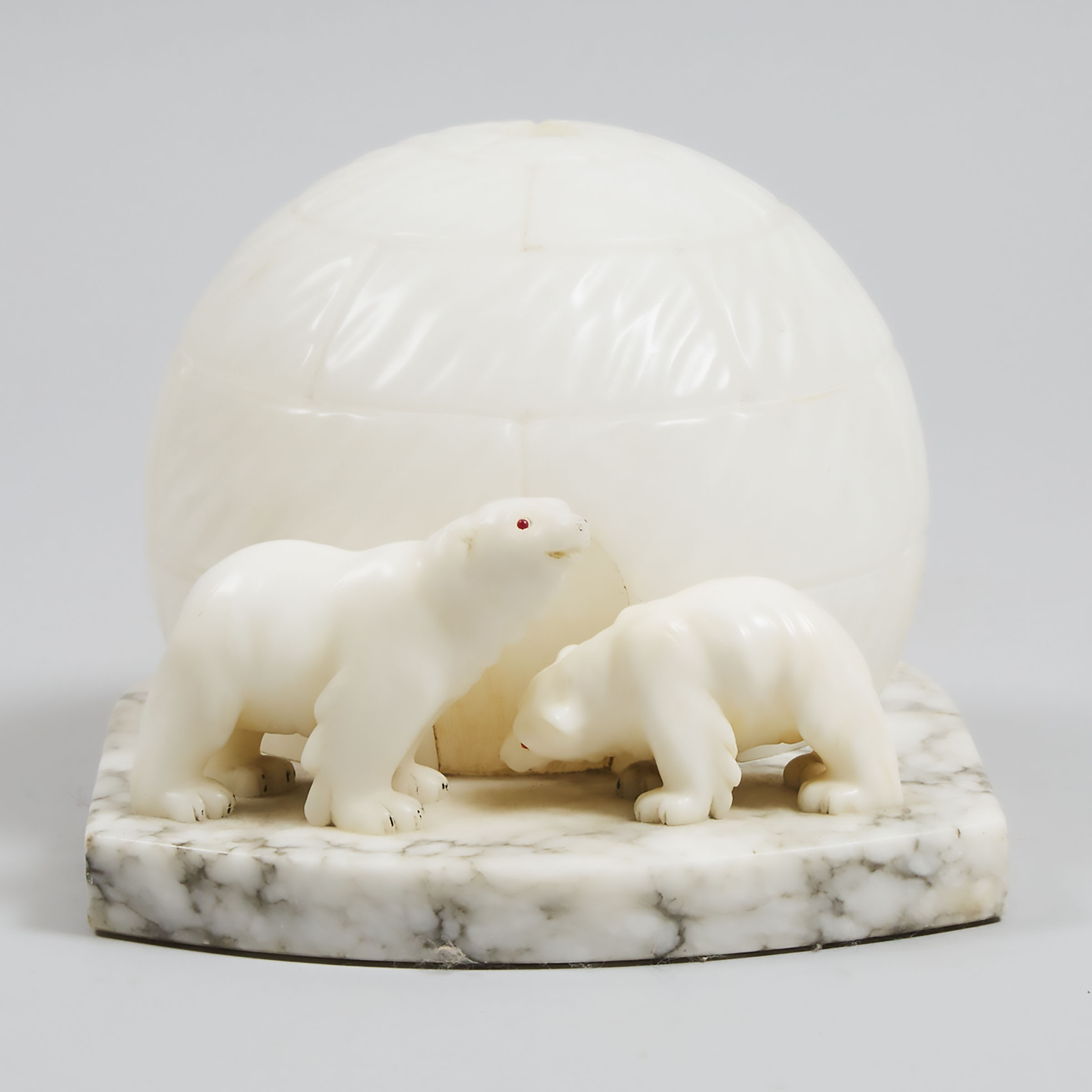 Polar Bear and Igloo Form Lamp, mid