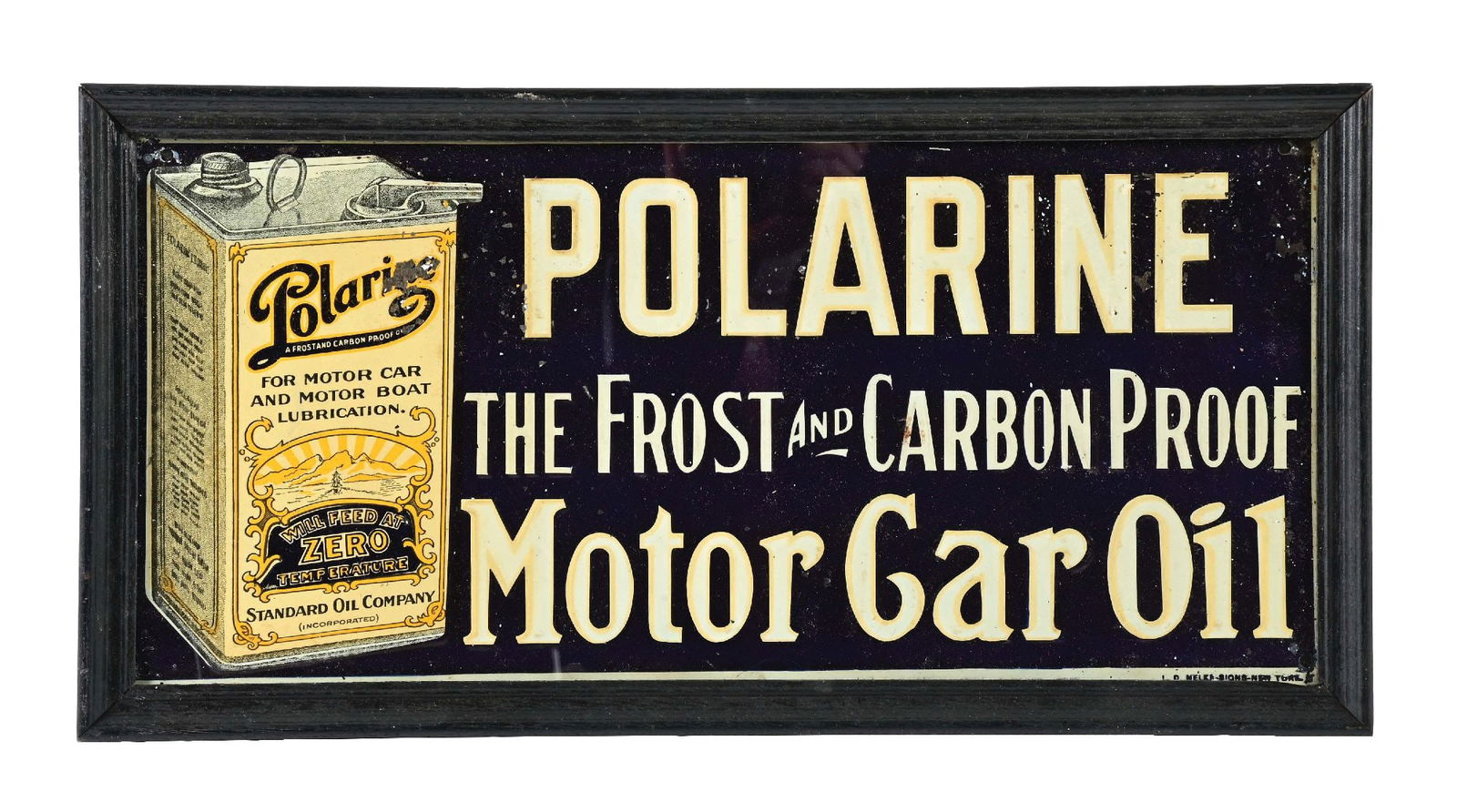 POLARINE MOTOR OIL EMBOSSED TIN