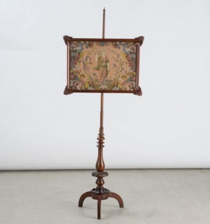 POLE FIRE SCREENA 19th century pole