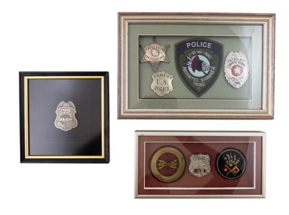 POLICE MEMORIBLIA: THREE FRAMED