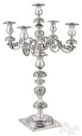 POLISH SILVER CANDELABRUM, 19T