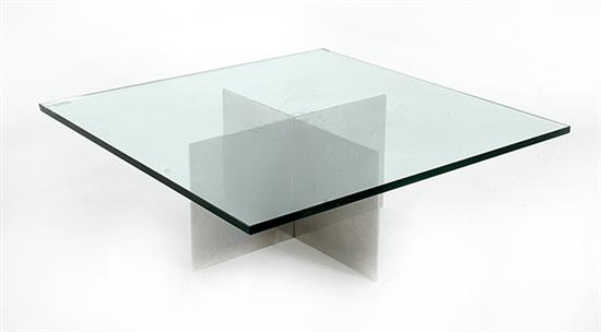 Polished aluminum and glass